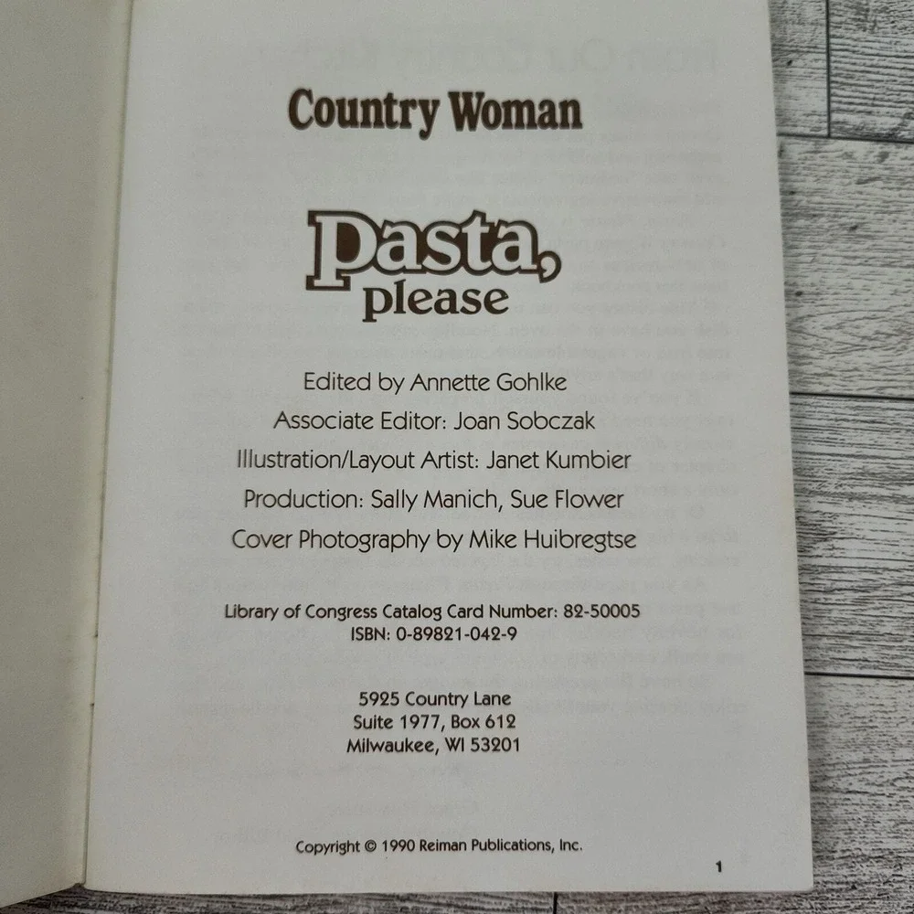 Pasta‎ Please 1990 Cookbook Booklet Reiman Recipes 90s Comfort-Core
